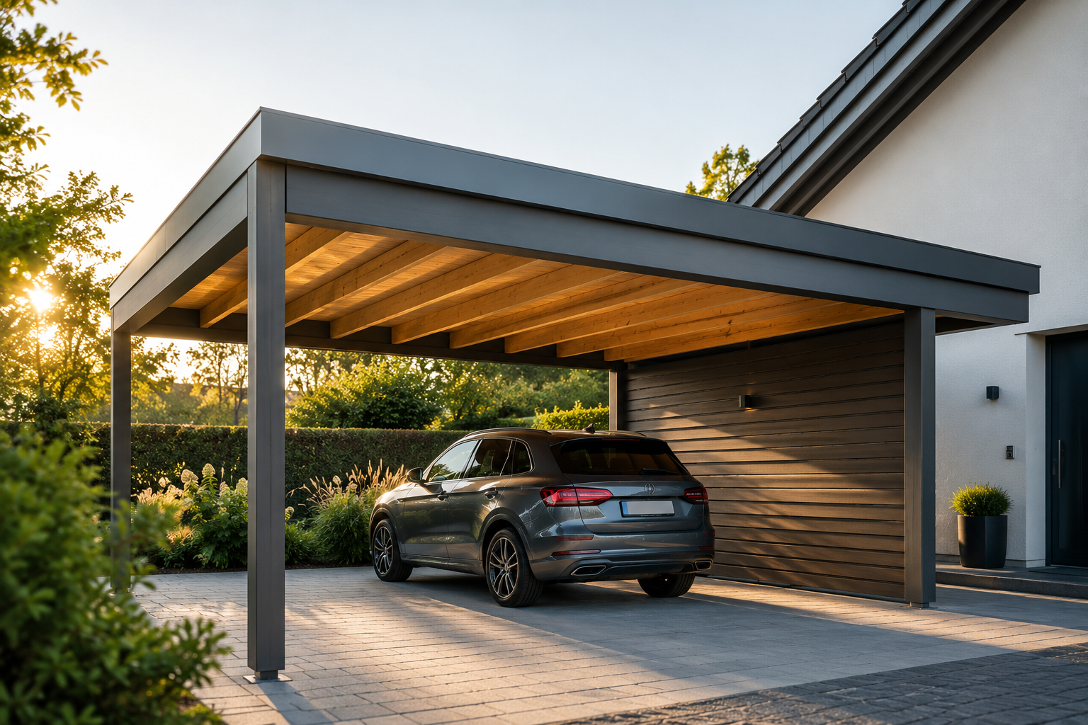 Carport in Holzbauweise von Holzbau G&ouml;rgen