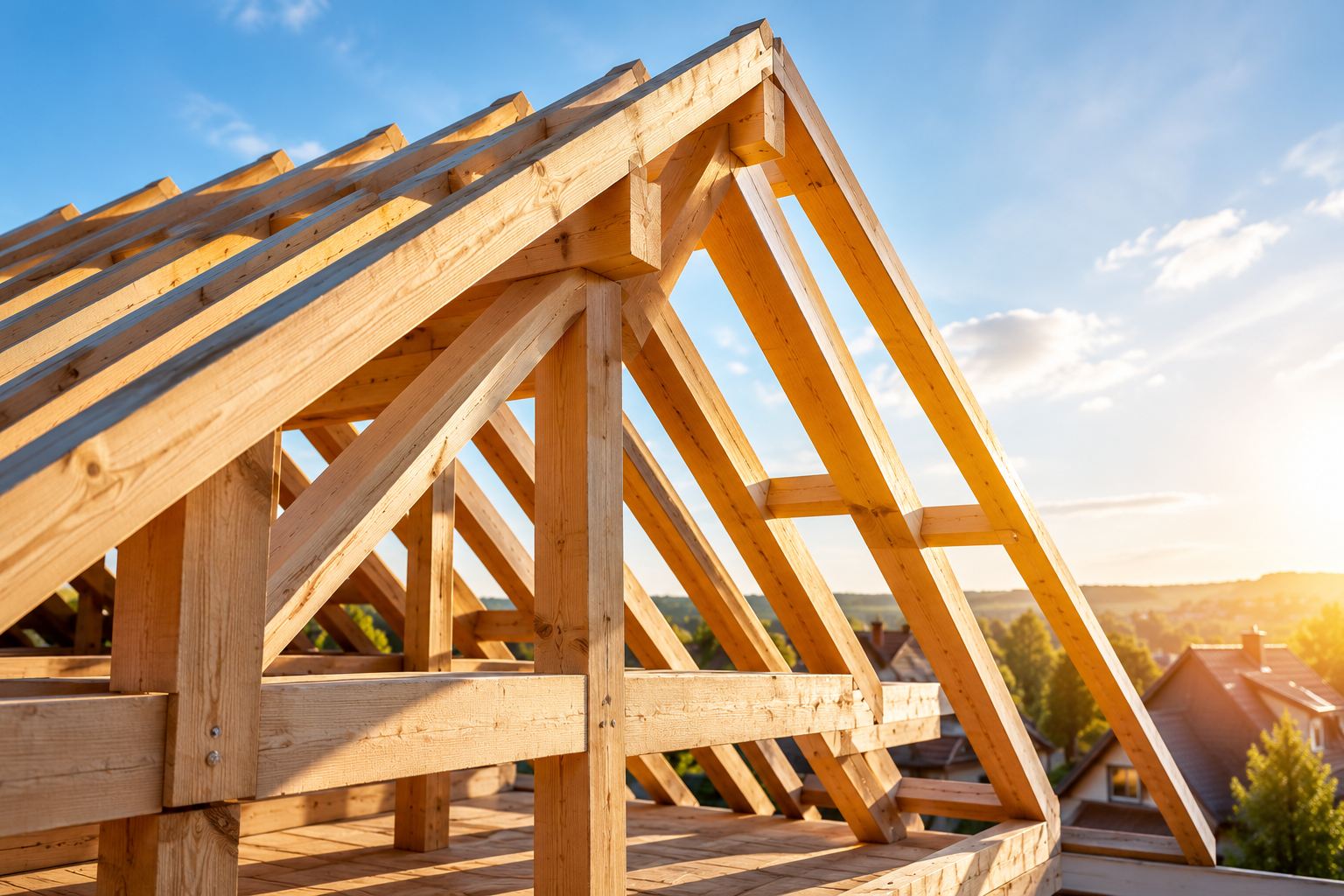 Dachstuhl-Projekt von Holzbau G&ouml;rgen